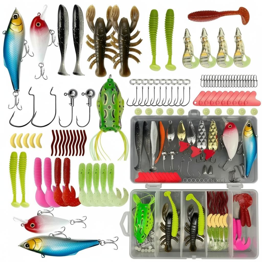 133Pcs Premium Fishing Lures T - đánh giá và giá Fishing Equipment And Gear