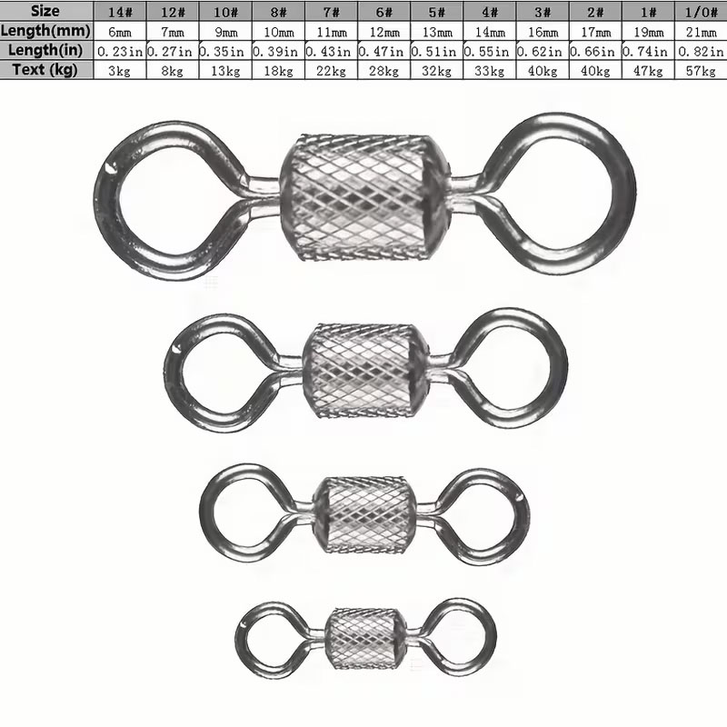 100 Cái Câu Cá Xoay Vòng Bi Xo - đánh giá và giá Fishing Equipment Wholesale